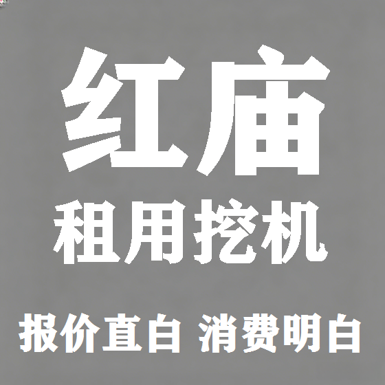 北京红庙挖机租赁图