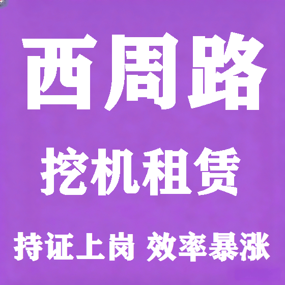北京西周路挖机租赁图