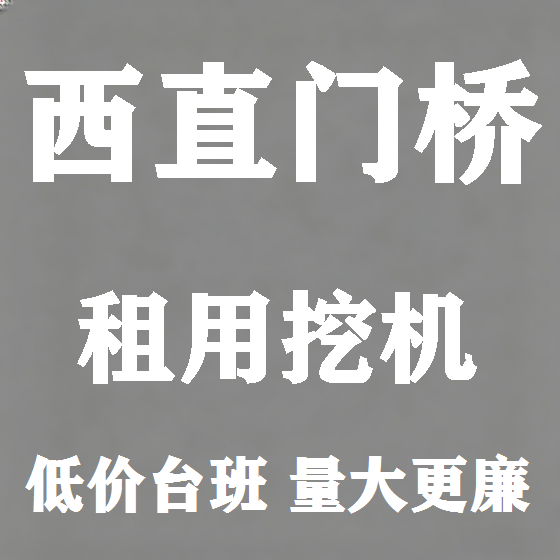 北京西直门桥挖机租赁图