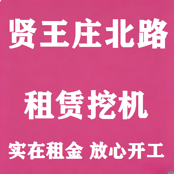 北京贤王庄北路挖机租赁图