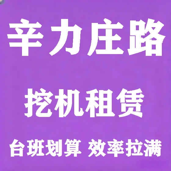 北京辛力庄路挖机租赁图