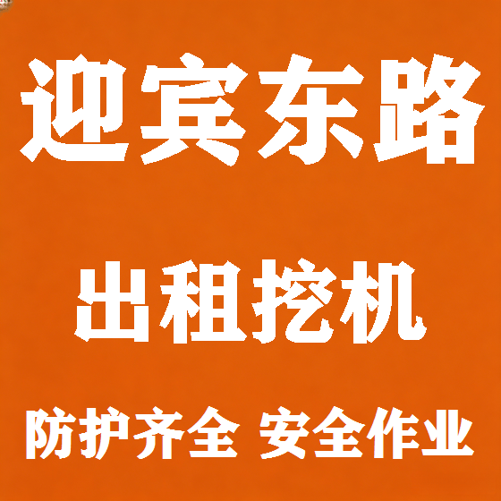 北京迎宾东路挖机租赁图
