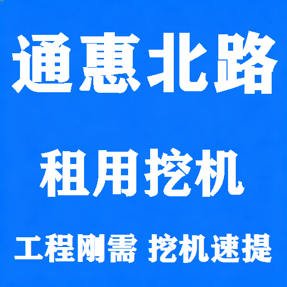 北京通惠北路挖机租赁图