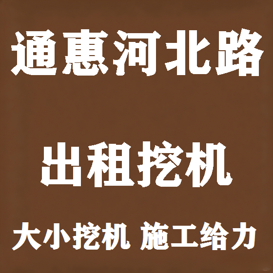 北京通惠河北路挖机租赁图