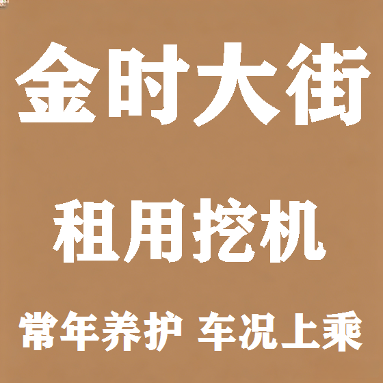 北京金时大街挖机租赁图