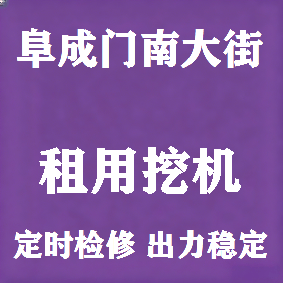 北京阜成门南大街挖机租赁图