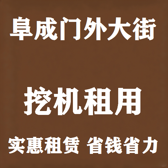 北京阜成门外大街挖机租赁图