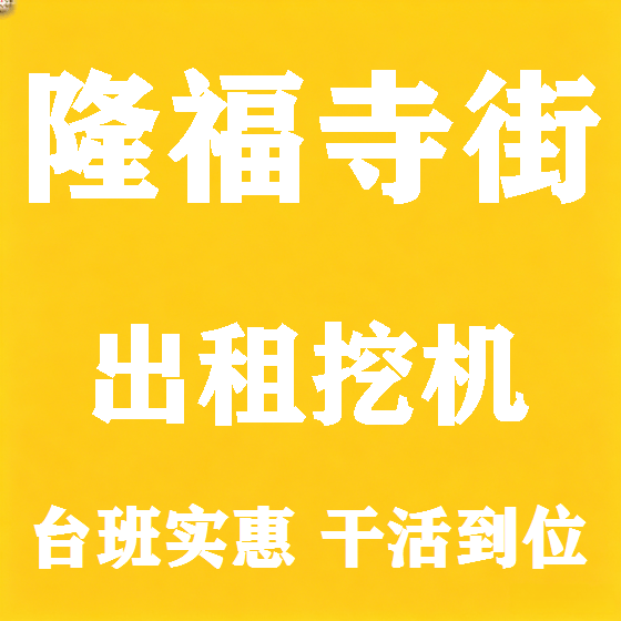 北京隆福寺街挖机租赁图