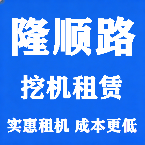 北京隆顺路挖机租赁图