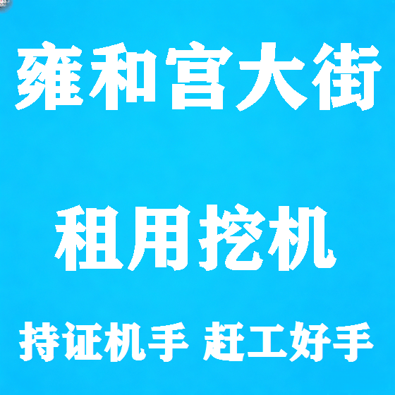 北京雍和宫大街挖机租赁图