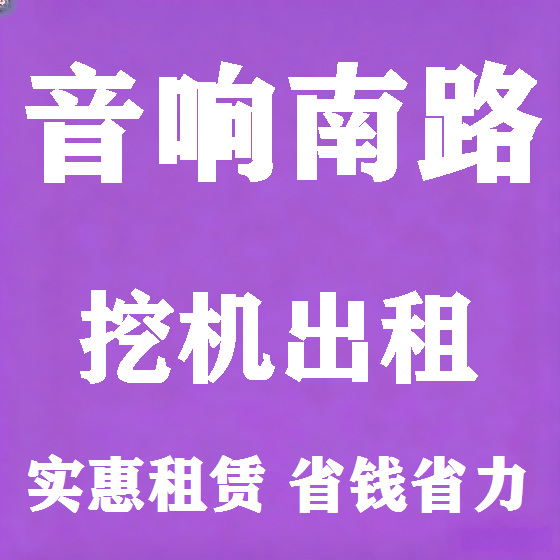 北京音响南路挖机租赁图