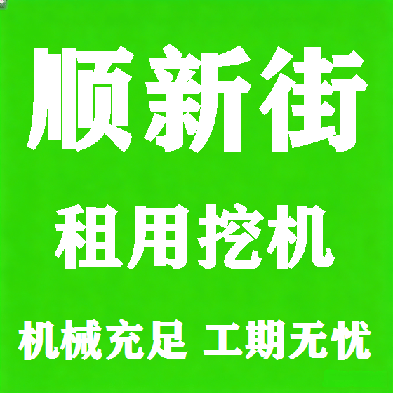 北京顺新街挖机租赁图