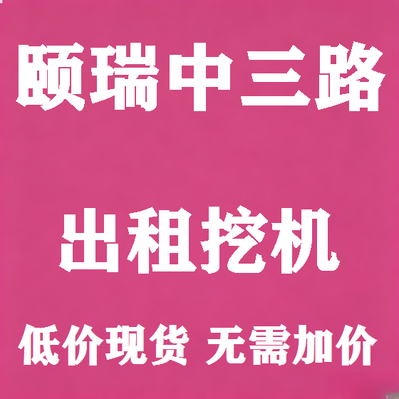 北京颐瑞中三路挖机租赁图