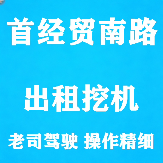 北京首经贸南路挖机租赁图