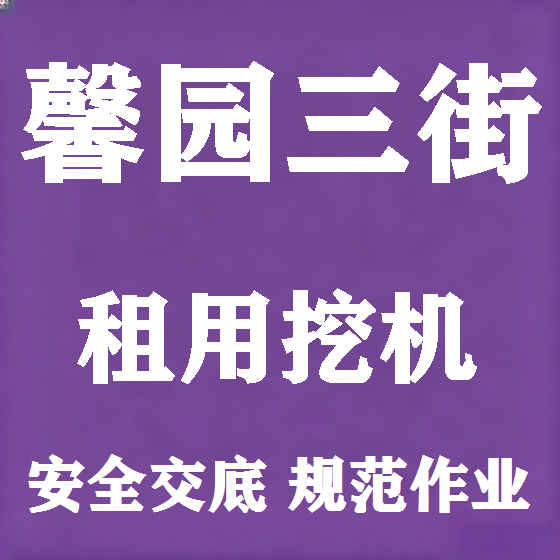 北京馨园三街挖机租赁图